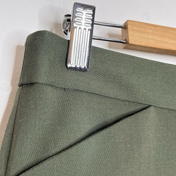 Theory Wool Pencil Skirt Army Green Womens 8 Career Quiet Luxury Work Office - Picture 3 of 8